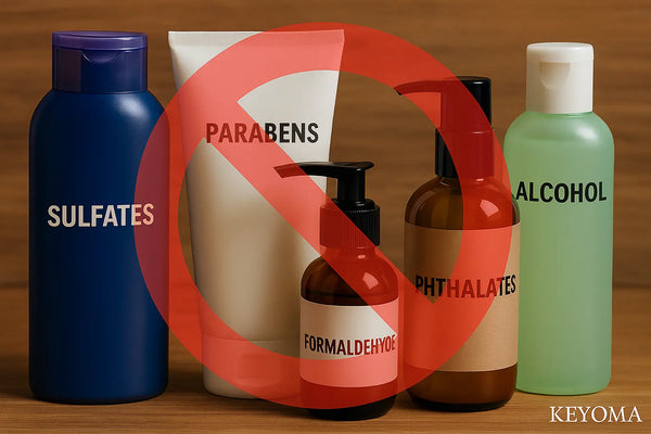 Keyoma image of bad ingredients to avoid in hair care products
