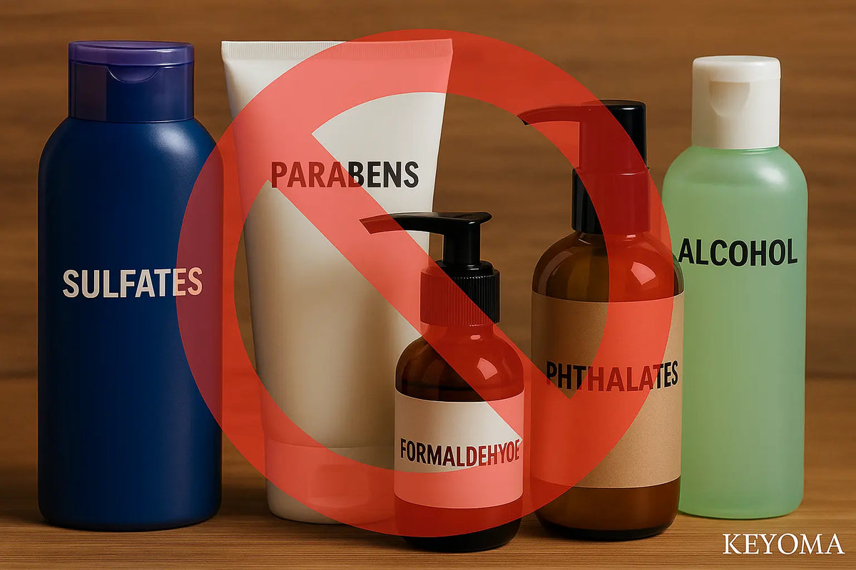 Keyoma image of bad ingredients to avoid in hair care products