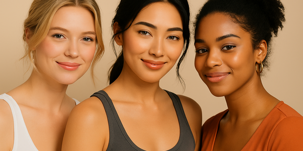 Keyoma illustration of three women wearing low tension hairstyles