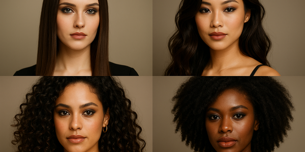 Keyoma illustration of different hair types