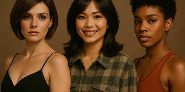 Keyoma image of women with different low-maintenance hairstyles
