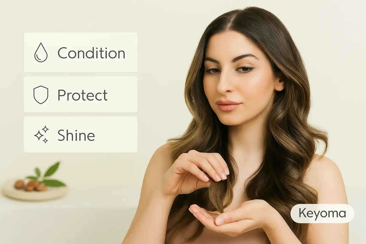 keyoma-argan-oil-condition-protect-shine-model