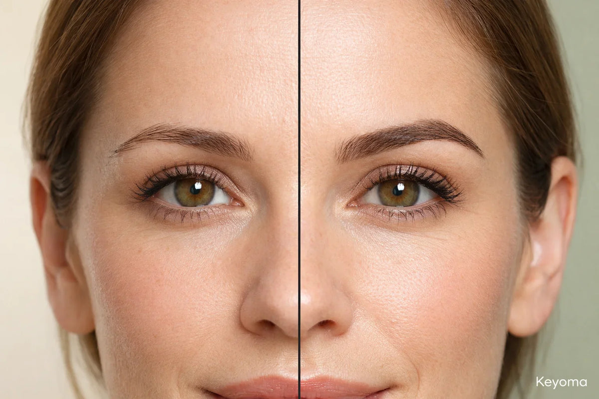 Keyoma sparse eyebrow before and after