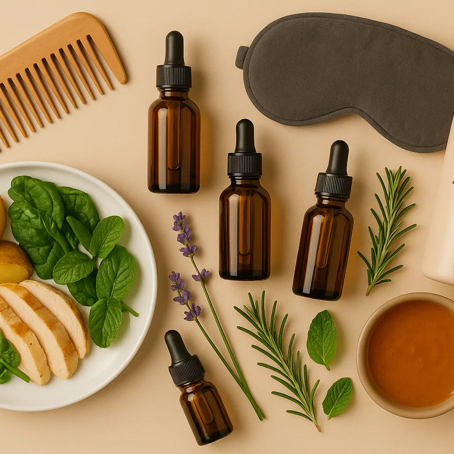 Keyoma illustration of home remedies to stop balding