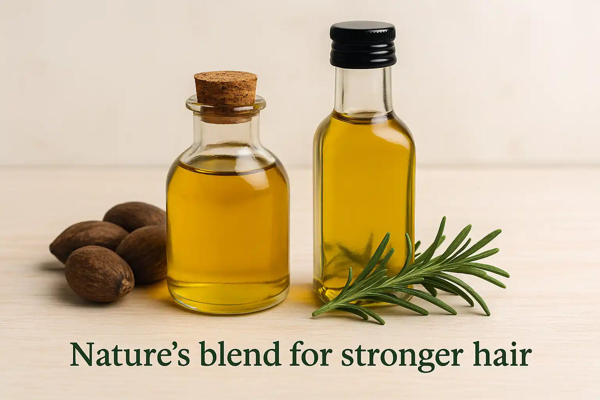 Keyoma's natural blend of batana oil and rosemary oil for promoting stronger, healthier hair growth