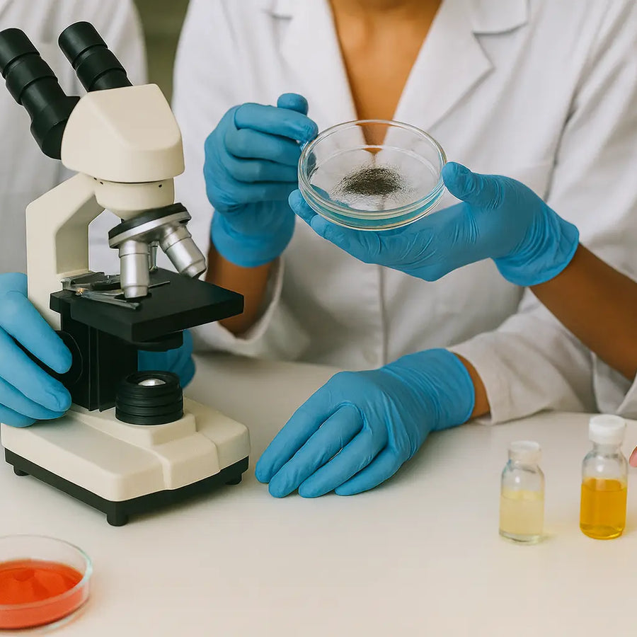 Keyoma image of scientists doing research and lab experiments with hair regrowth treatments